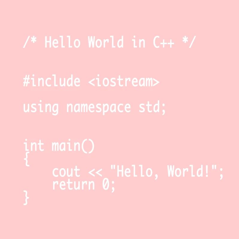 Hello World C++ Programmer Nerd Shirt