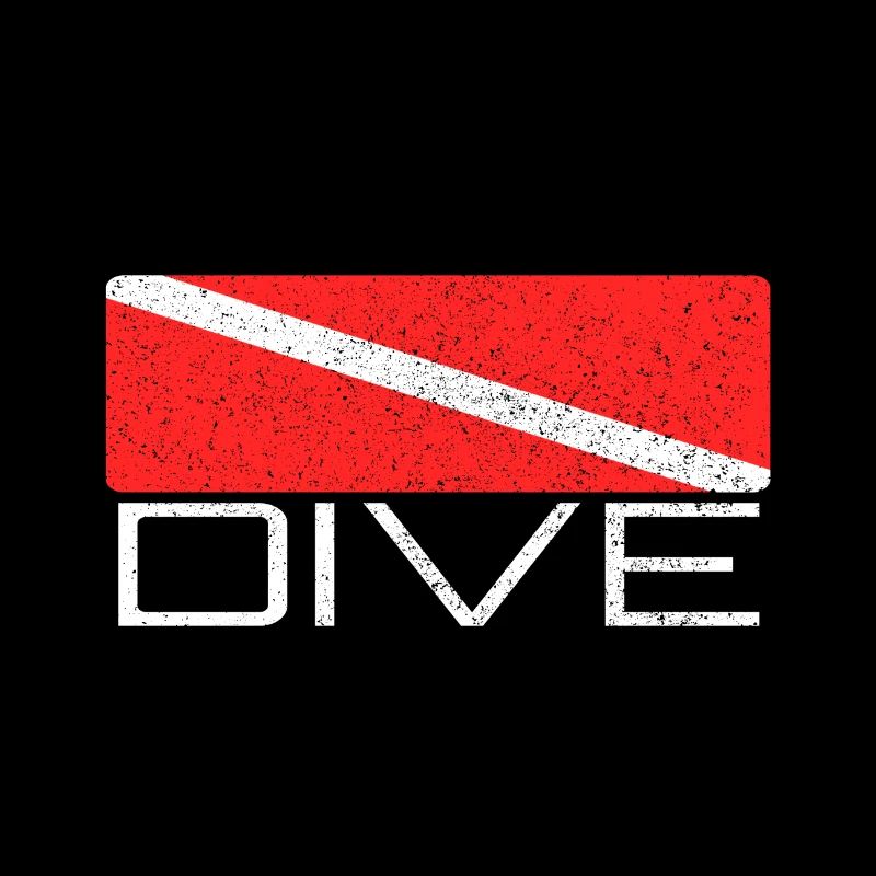 Dive | Dive design with dive flag for divers