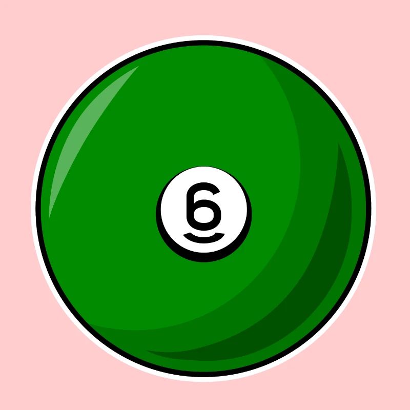 Boule de billard 6 vert Billard six