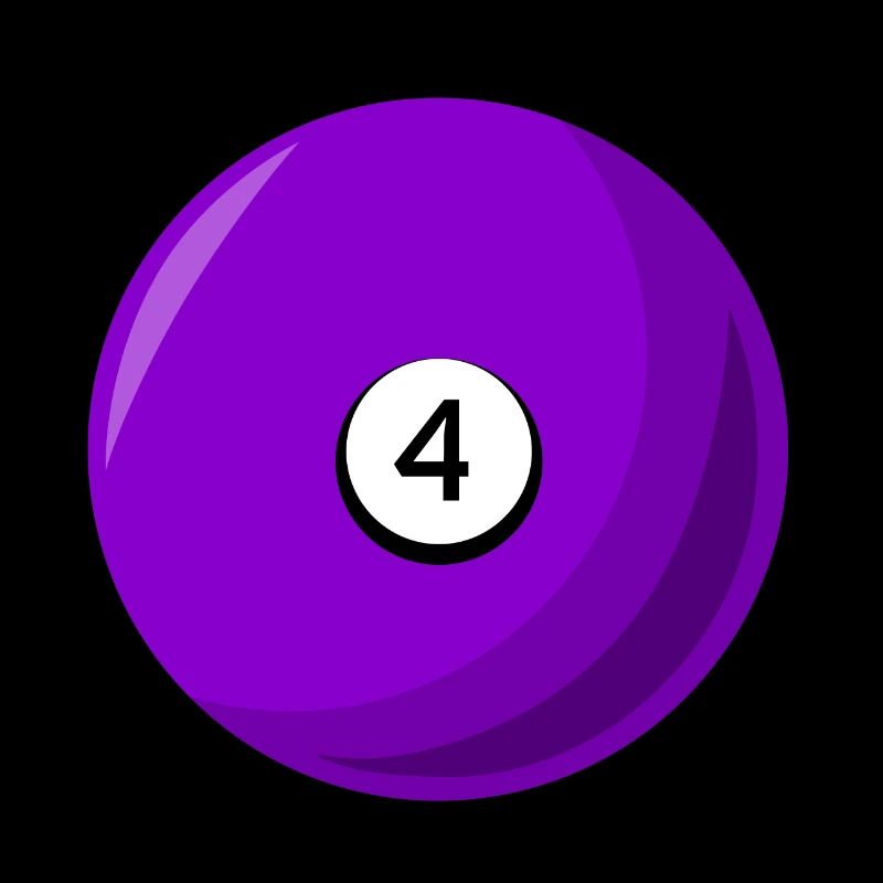 Billardkugel 4 violett Billard vier