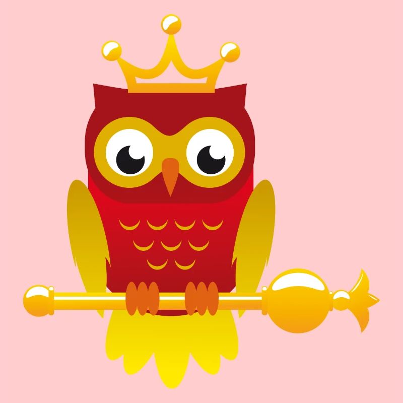 König Eule mit Zepter