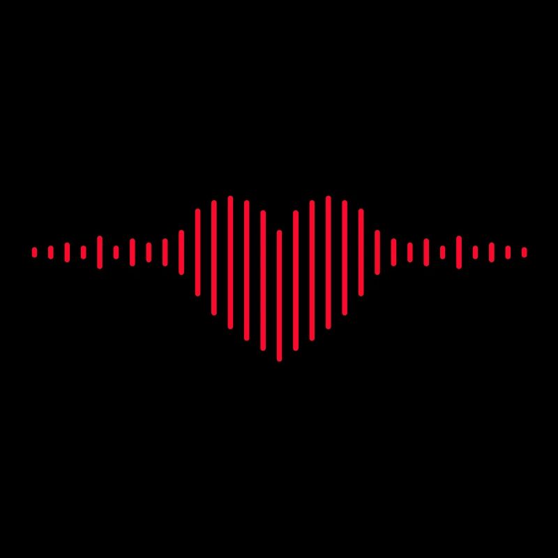 Equalizer Herz Frequenz lustiges Musik Geschenk