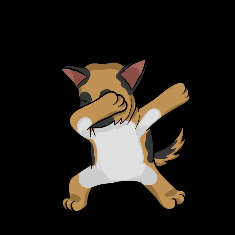 Schäferhund dabbing german sheperd