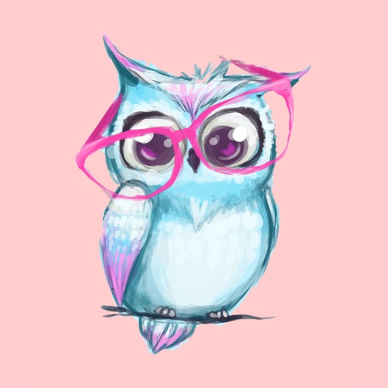 Süße Eule mit Brille