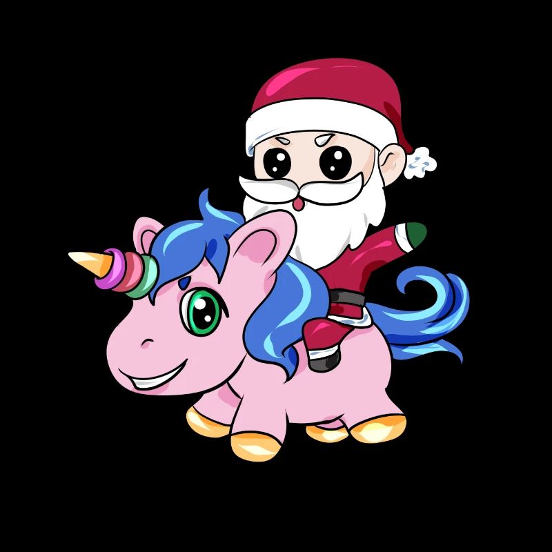 Santa Einhorn Weihnachtsmann Geschenk Tochter