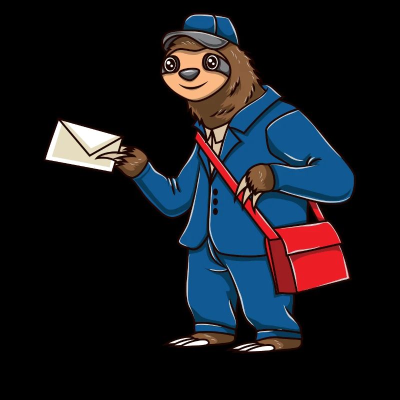 Faultier Briefträger Postbote Sloth