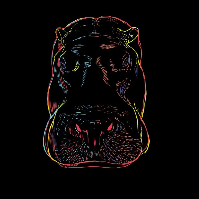 Neugieriger Nilpferd