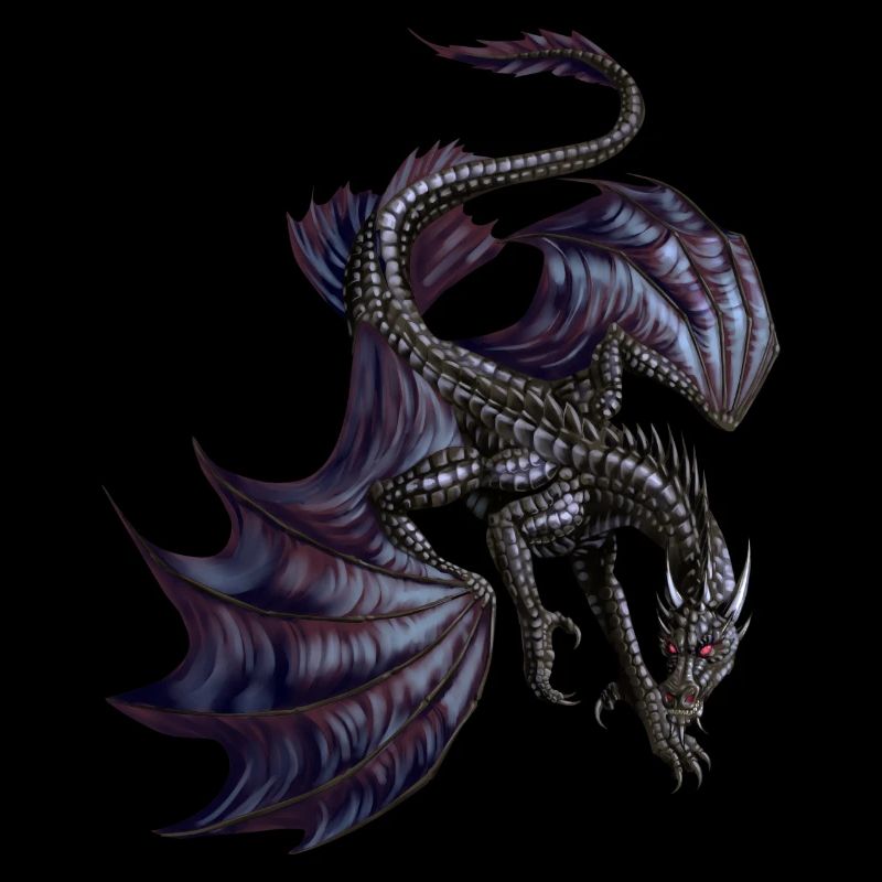 Schwarzer Drache