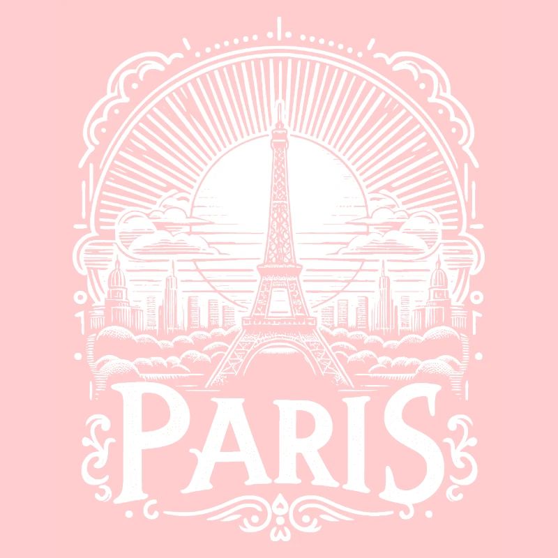 Paris Shirt Design mit Eiffelturm - la tour eiffel