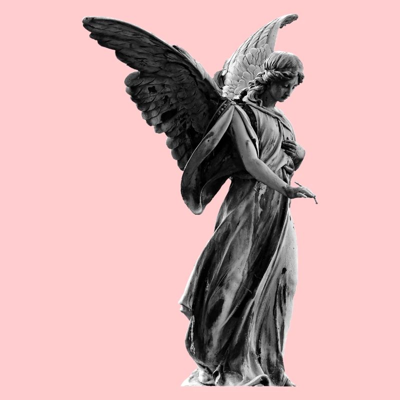 Angel sculpture - design, white