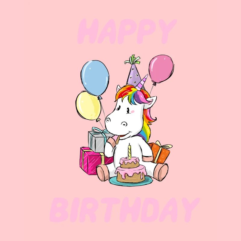 Trendy Einhorn Geburtstagsgeschenk mädchen