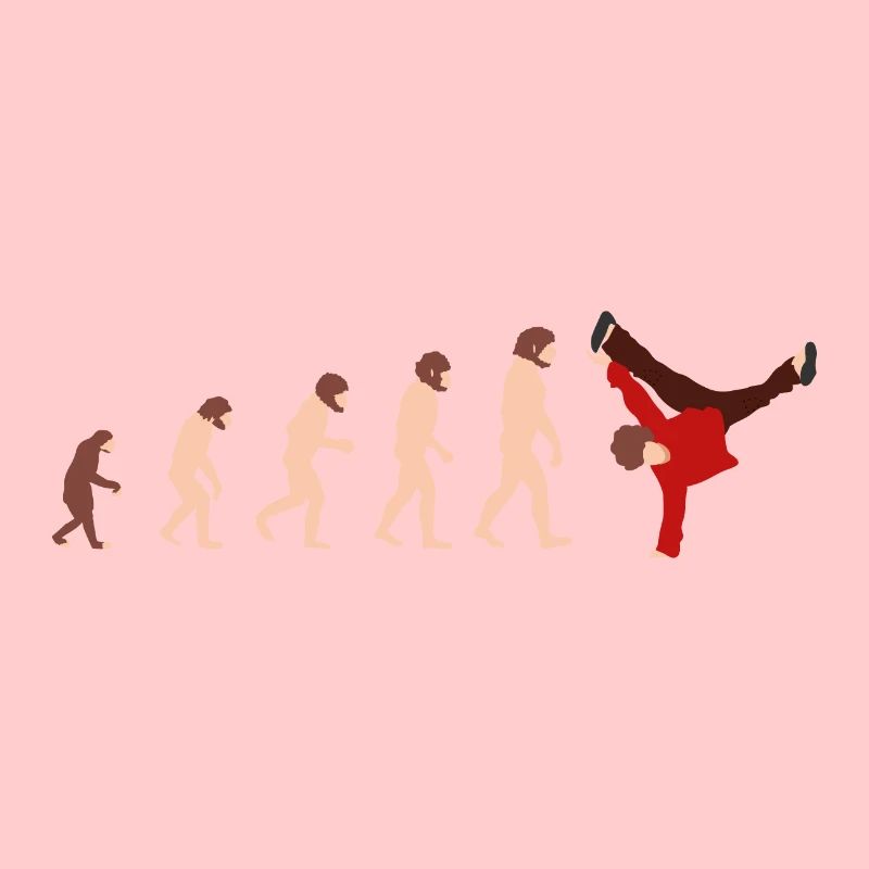 Evolution Breakdance Lustige Geschenkidee