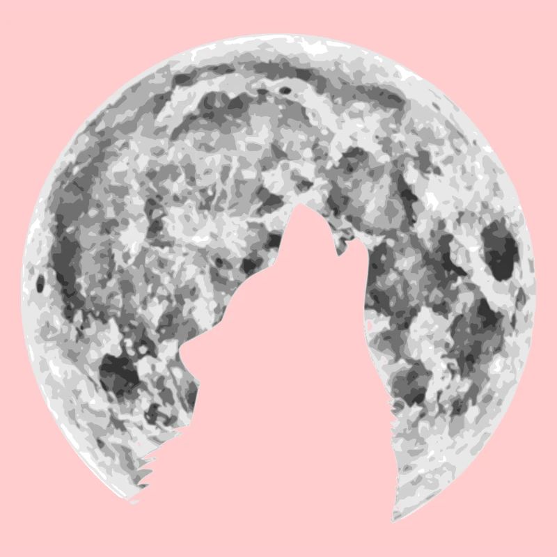 Wolf im Mond