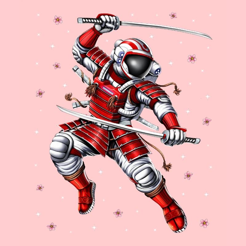 Astronauten-Samurai-Krieger