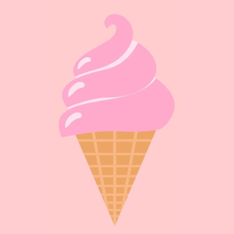 Softeis Eis - Rosa Sommer Eis