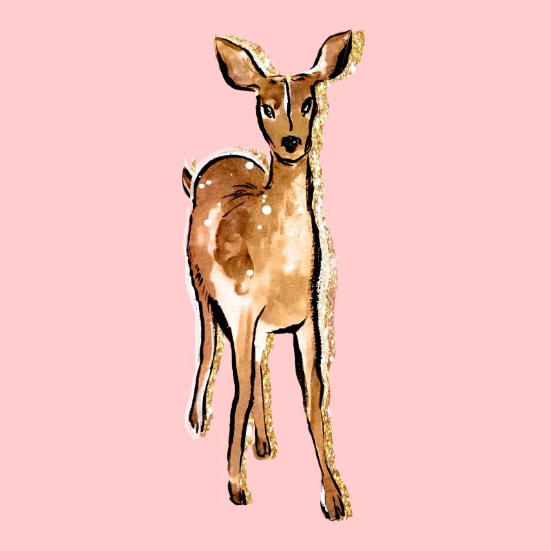 Nette Hand gezeichnete Rotwild