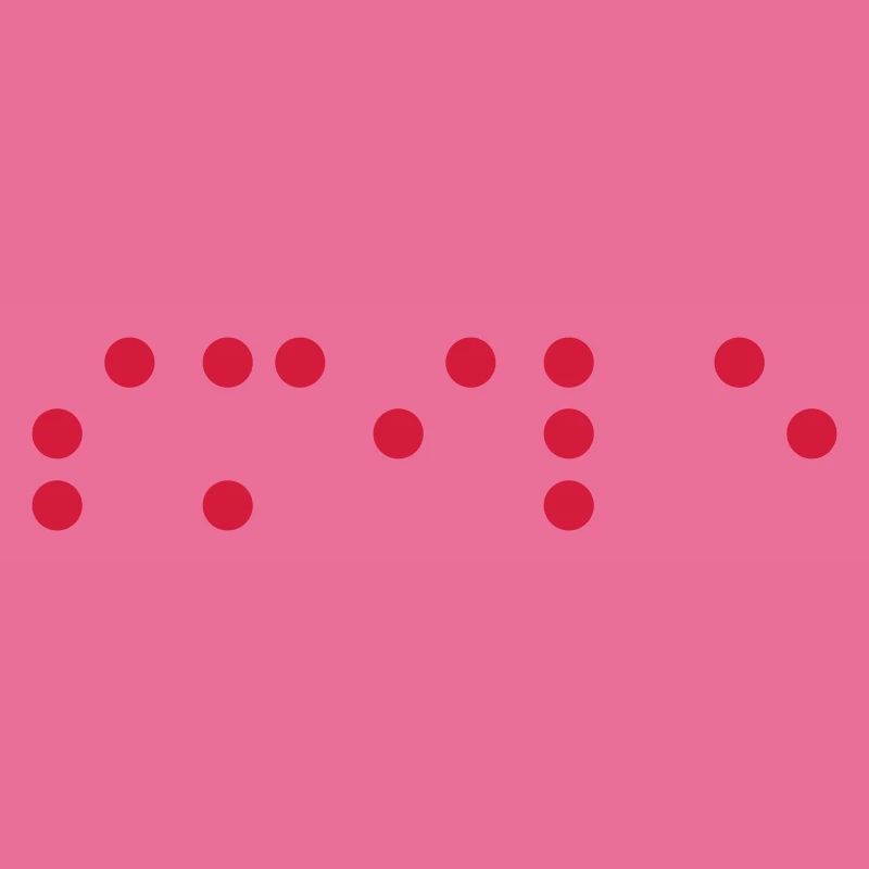 Sourire en code braille, script braille pour les aveugles