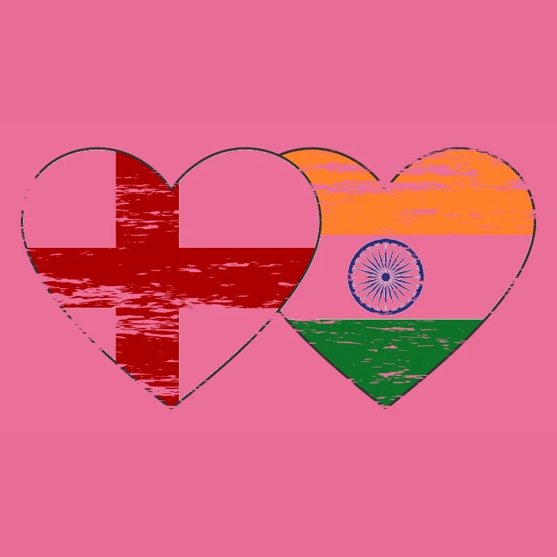 Drapeau de l’Angleterre et de l’Inde utilisé