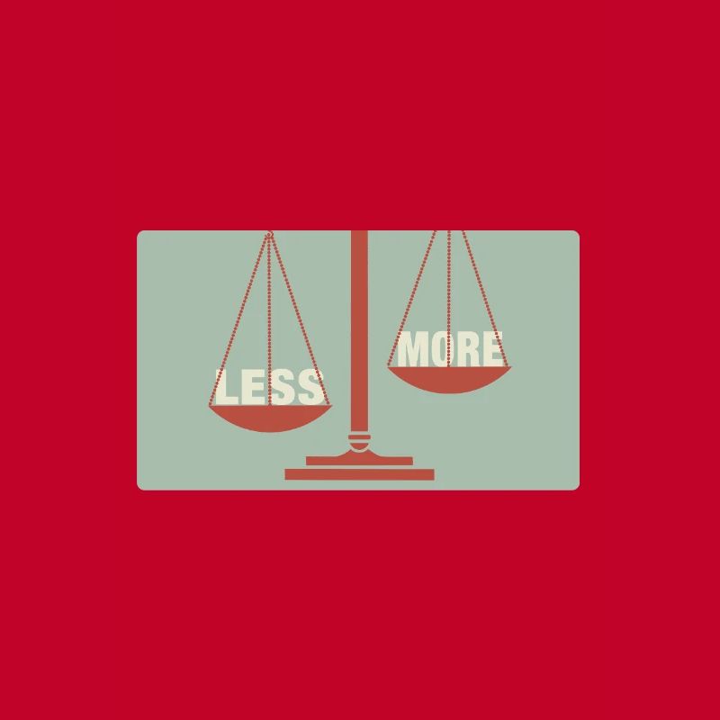 Moins, c’est plus - Conception d’affiche d’équilibre