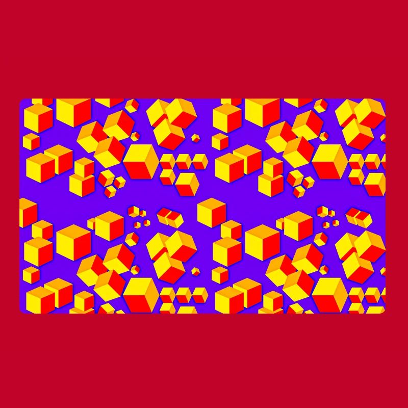 Deco pattern cube colored
