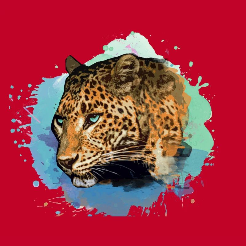 leopard, katze, wildkatze, graffiti, malerei
