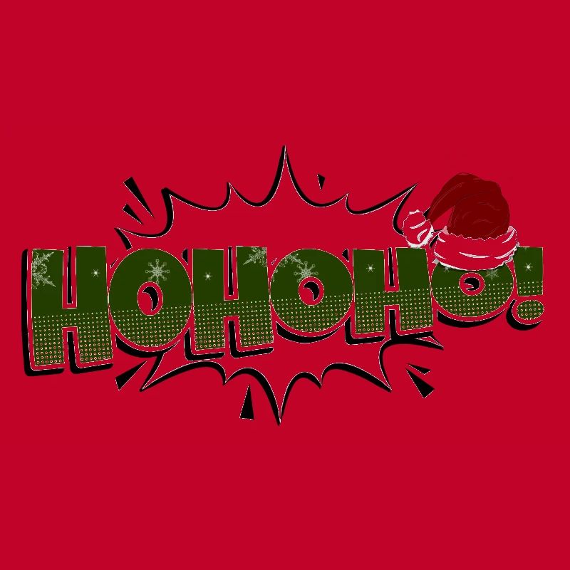 HoHoHo! Comic Style Bubble Graffiti Schriftzug