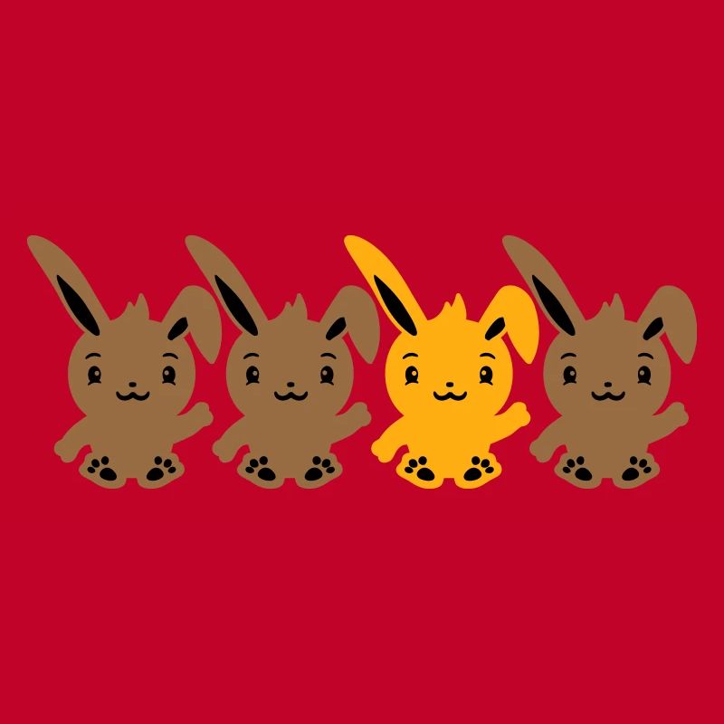 4 Hasen Freunde Unterschied Be Different Anders