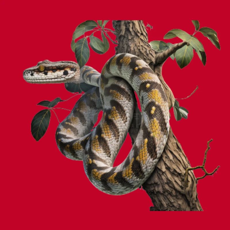 Python im Baum: Ein majestätisches Tier