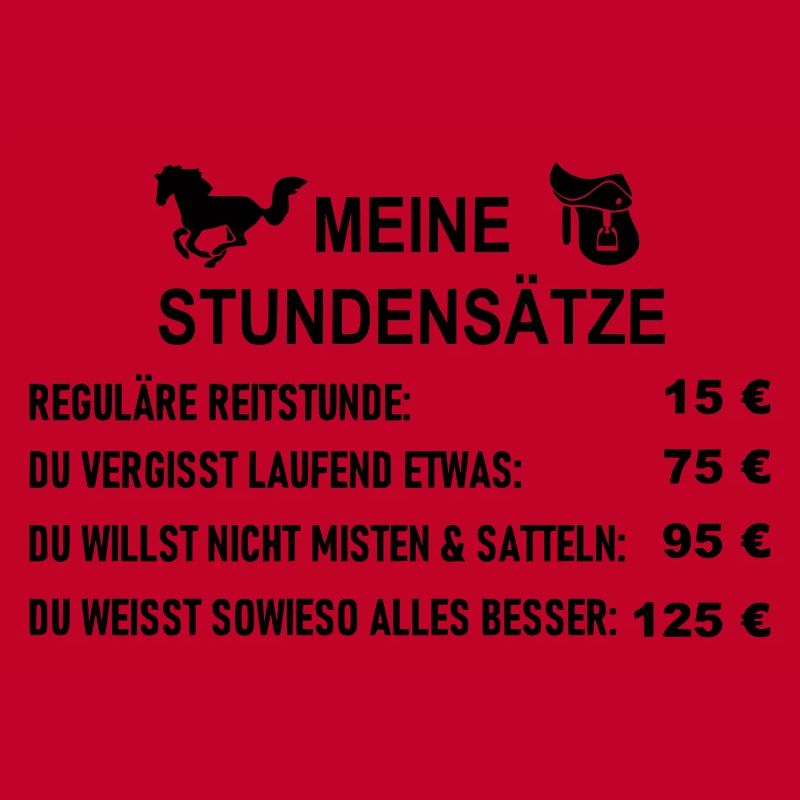 Stundensätze Reitlehrerin Reitlehrer