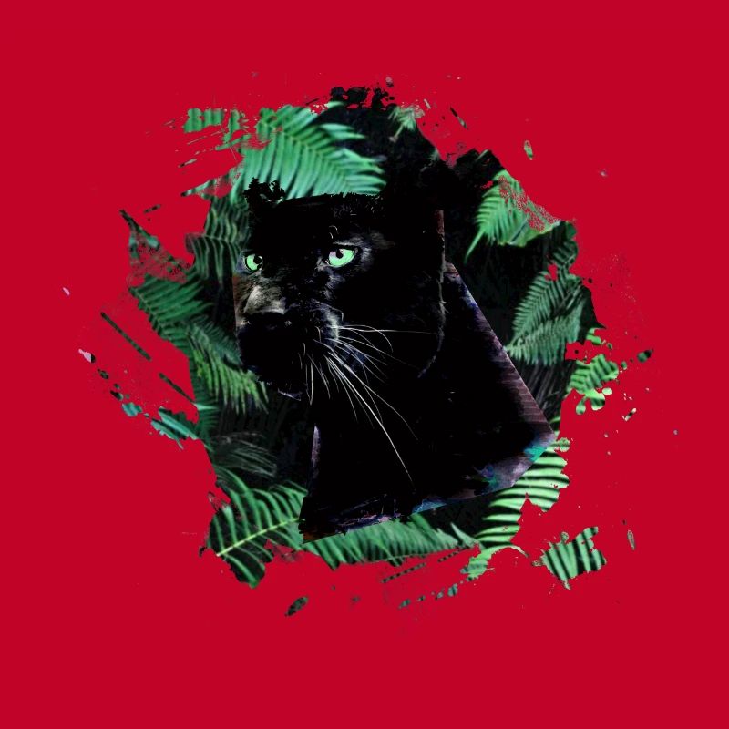 panthère, guépard, léopard, noir, vert, jungle