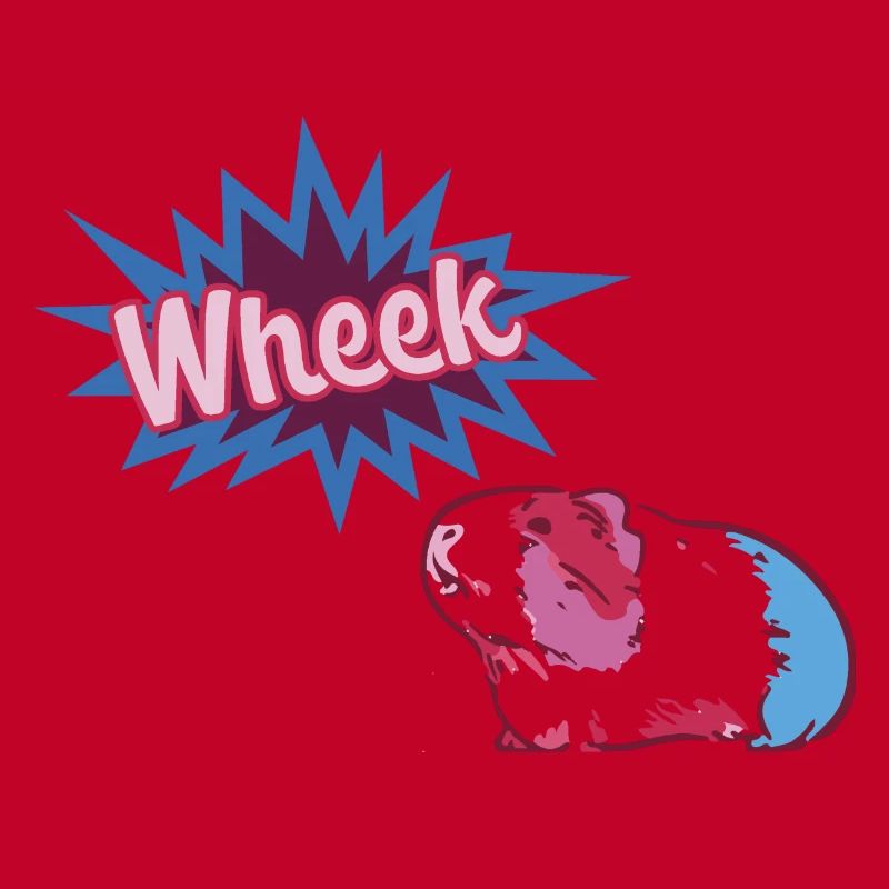 wheek,cochon d’Inde,rose,bleu