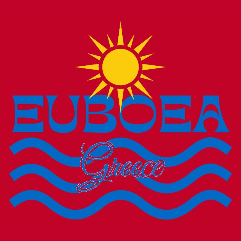 Euboea Greece Sun Waves Logo