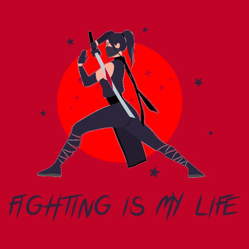 Combattant en pose de combat avec épée