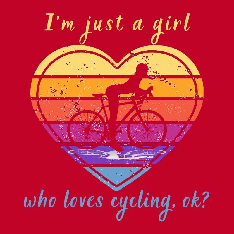 Ich bin nur ein Mädchen, das das Radfahren liebt
