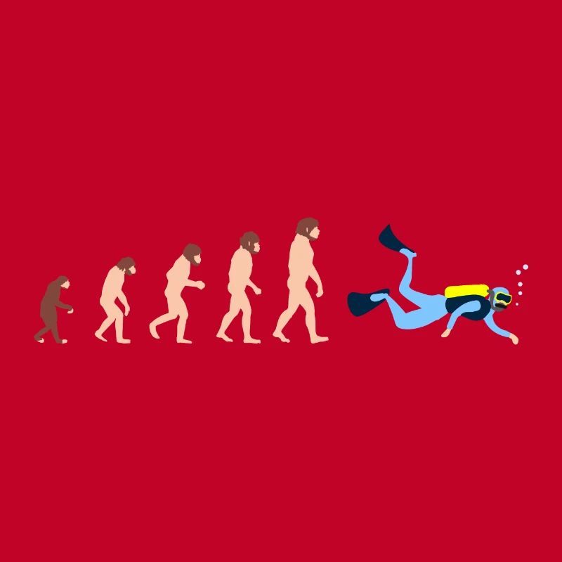 Tauchen Human Evolution Taucher Lustiges Geschenk