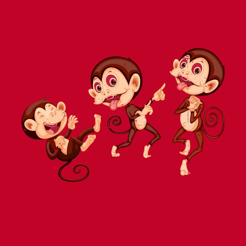 Three Monkeys. Drei Äffchen.