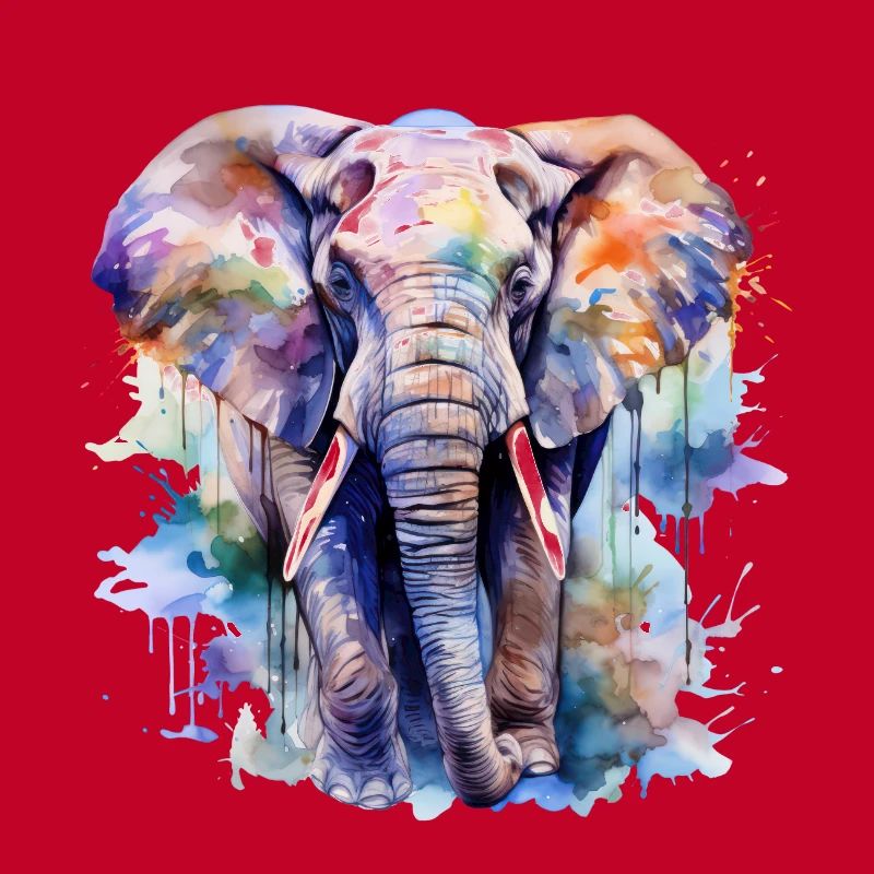 Éléphant, Aquarelle