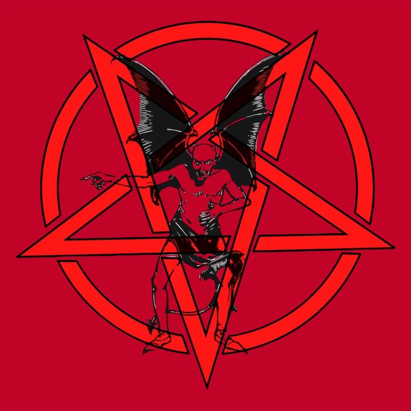 Pentagram-Red-Devil-Black