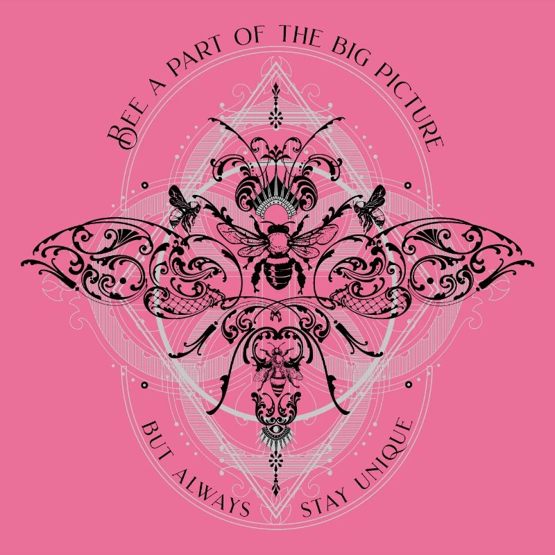 Bee psychedelic geometry pattern cool saying