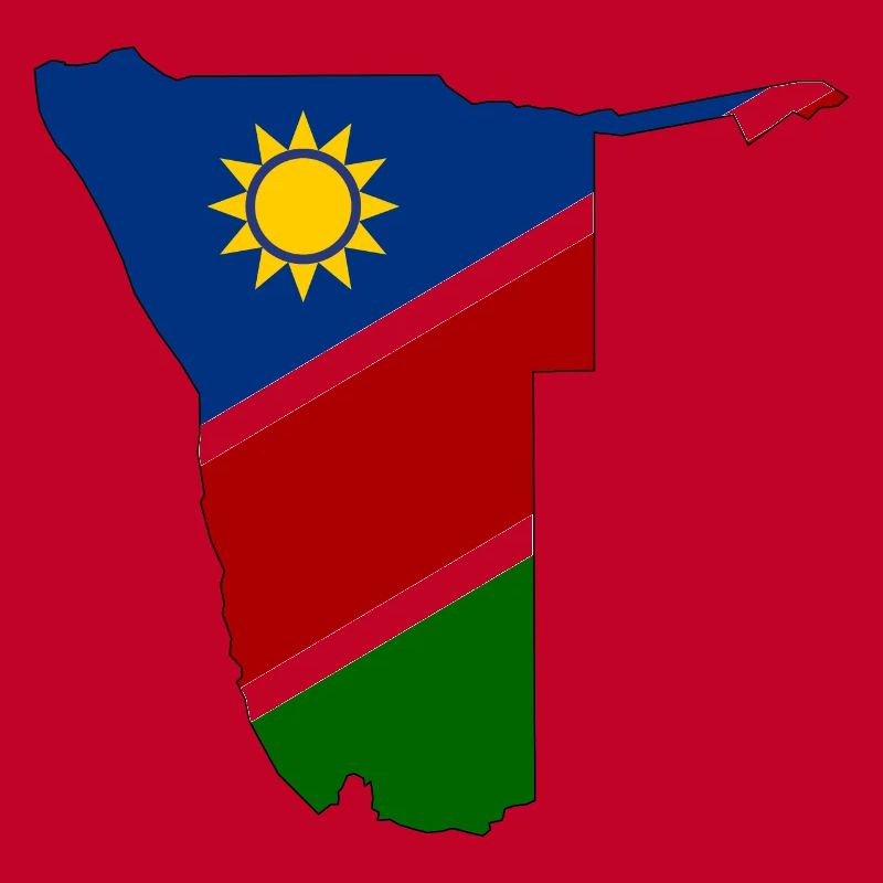 Namibia flag map