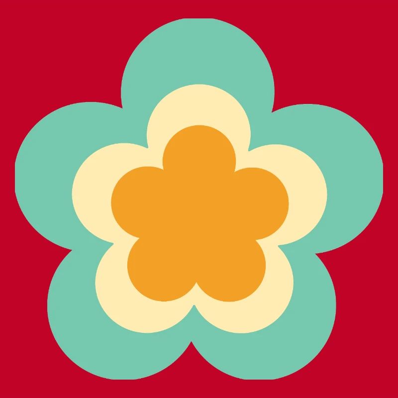 70s Flower Pattern Hippie Gift