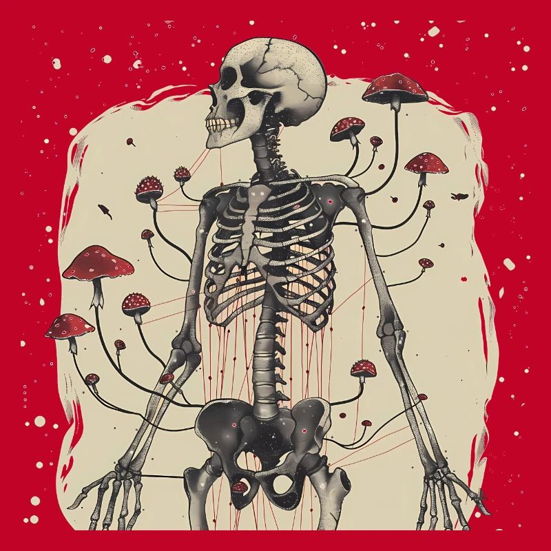 Morbid Horror Toadstool Skeleton