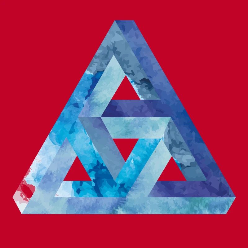 Optical illusion triangle Escher