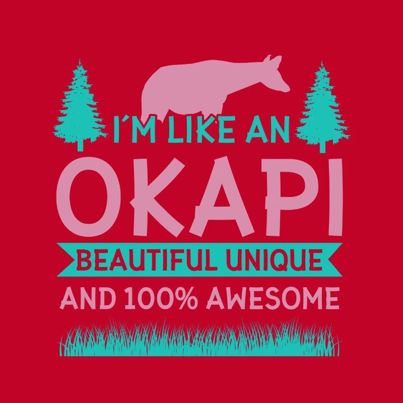 Okapi wild giraffes design