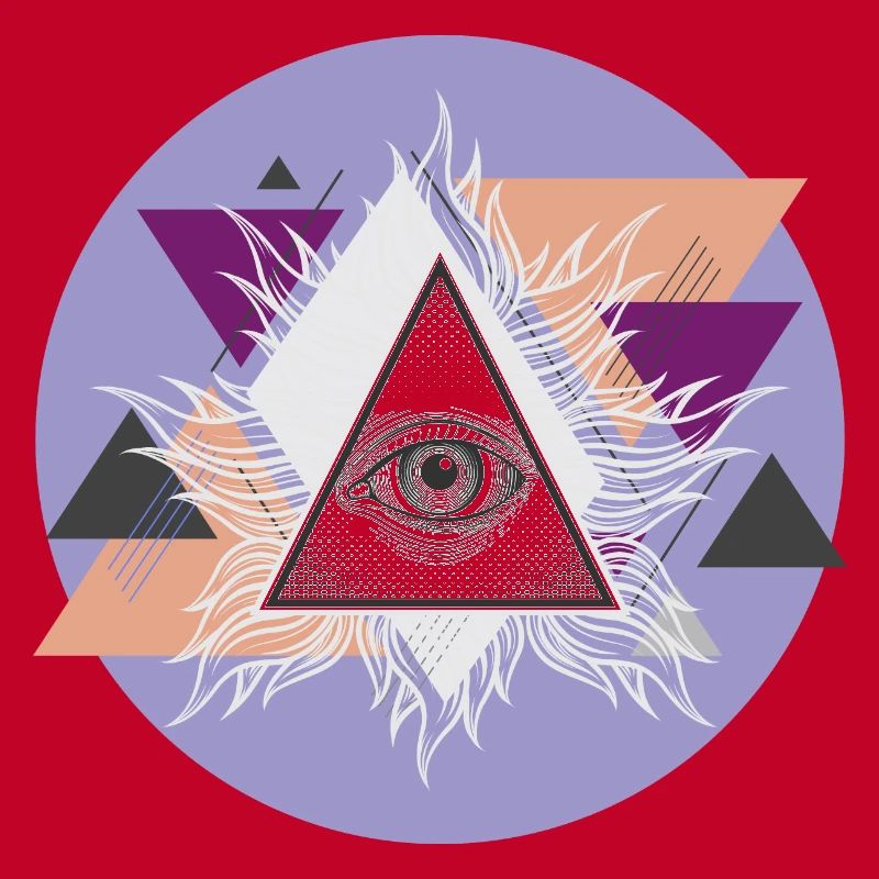 Geometric Triangular Eye with Auras