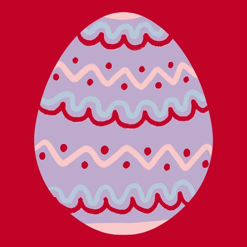 Pastel Wavy Easter Egg