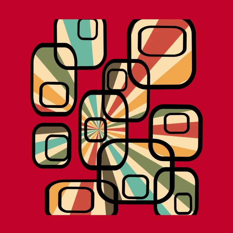 70s wallpaper pattern cuboid retro pattern