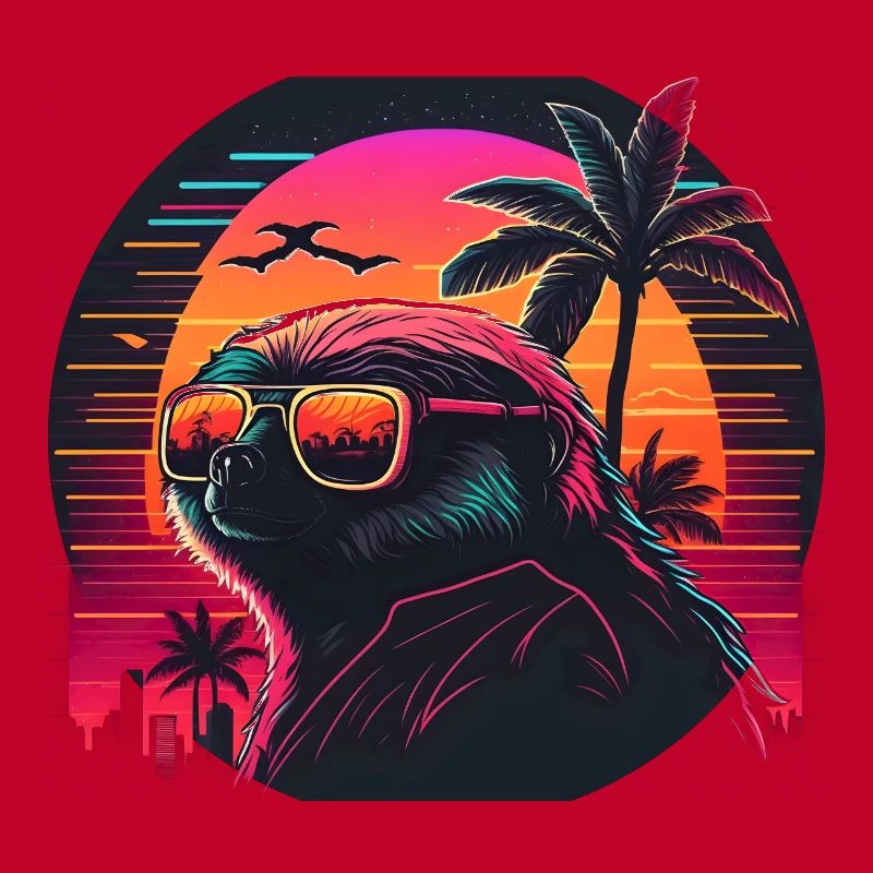 Synthwave Sloth Sunset