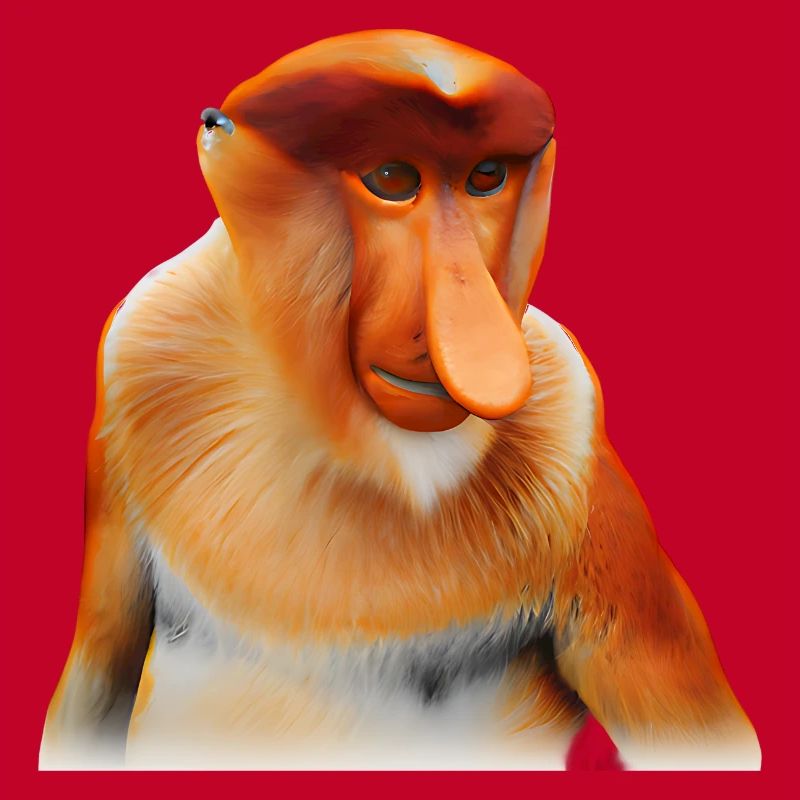 The exotic proboscis monkey