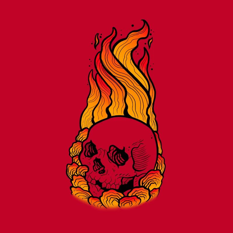 Skull skull on fire